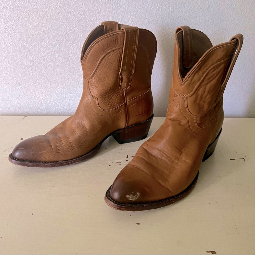 Tecovas short shaft, tan, cowboy boot, size 8.5